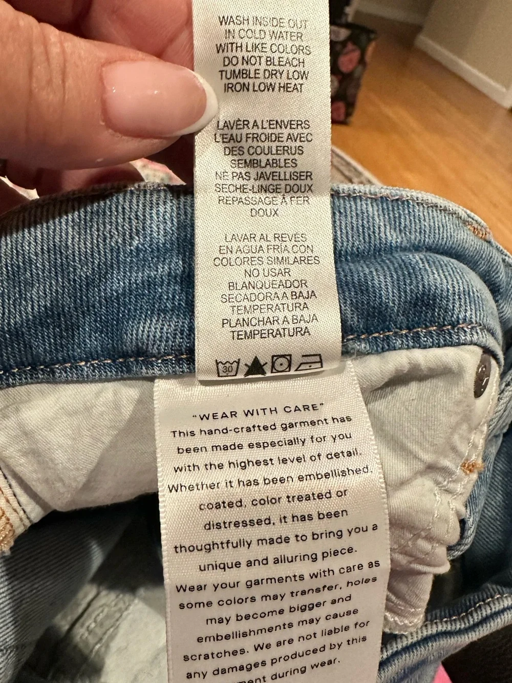 GOOD AMERICAN GOOD LEGS BLUE FRAY SKINNY JEANS 8 / 29